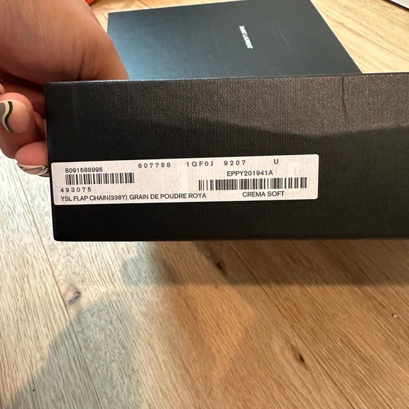 Saint Laurent Uptown YSL Monogram Grain de Poudre Wallet on Chain w/ Card Case - Picture 11 of 11